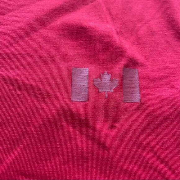 Men’s small Team Canada lululemon Fundamental T-Shirt COC Logo Crimson - Picture 9 of 10